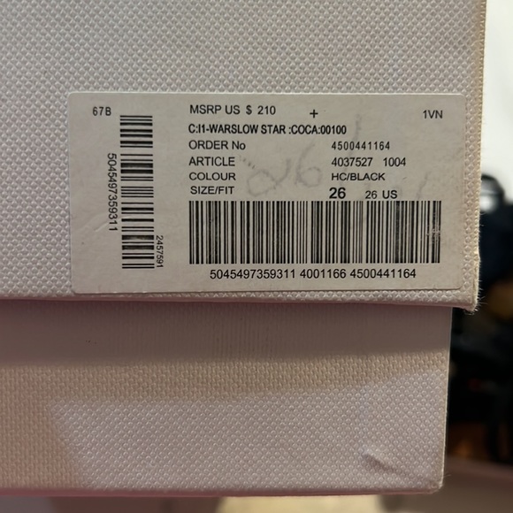 Burberry Warslow Star-Print Check High-Top Sneaker, Black, Toddler-with Box! - Picture 3 of 8